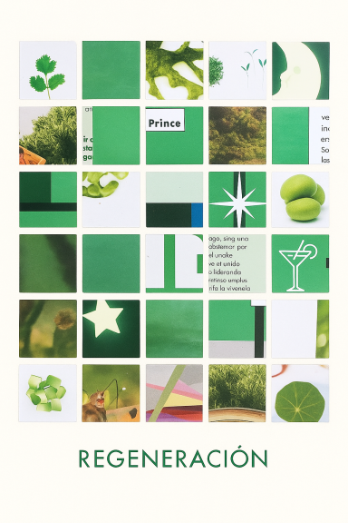 Lámina collage artesanal | Arte en papel reciclado, hecho a mano.